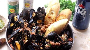 Labatt Blue Chorizo Mussels