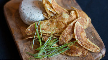 Garlic Goat Cheese With Yuca Chips | Kissed by the Sun